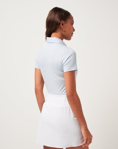 TravisMathew | Featherweight Active Polo - Heather Kentucky Blue