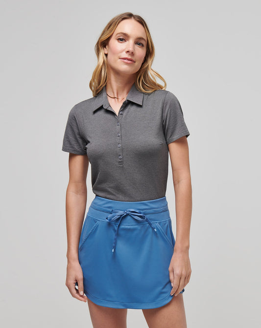 TravisMathew | Featherweight Active Polo - Heather Black