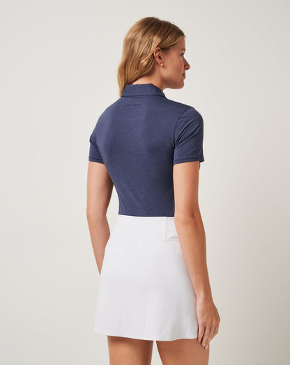 TravisMathew | Featherweight Active Polo - Heather Navy Blazer