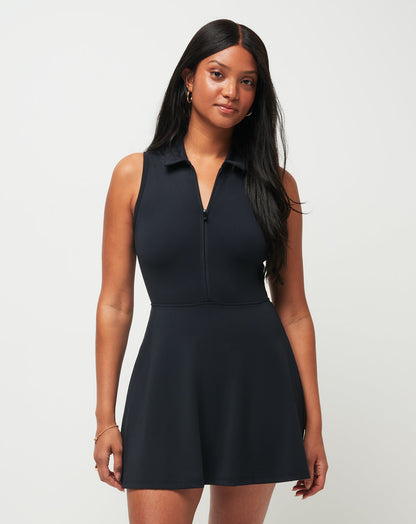 TravisMathew | Moveknit Sleeveless Polo Dress - Black