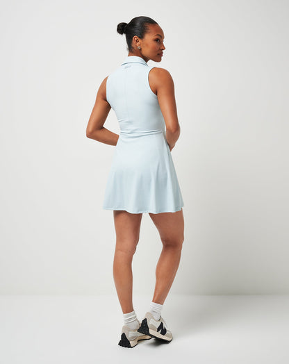 TravisMathew | Moveknit Sleeveless Polo Dress 2.0 - Heather Baby Blue