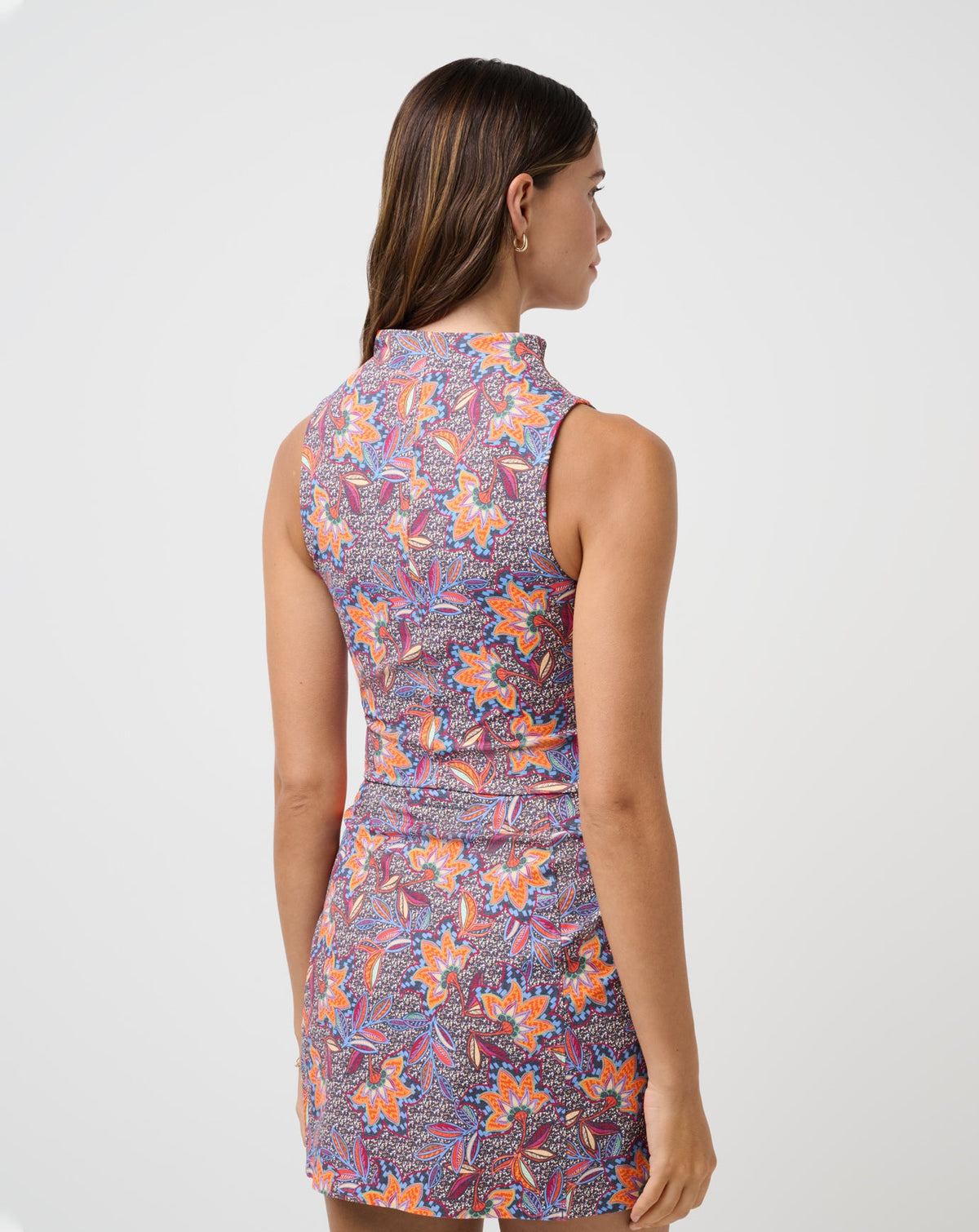 TravisMathew | Sunfire Zip Tank - Persian Red Multi