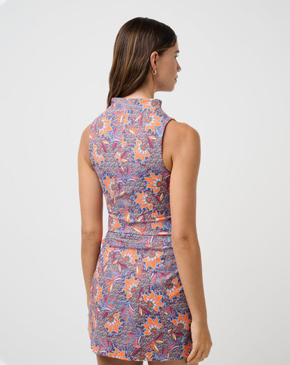 TravisMathew | Sunfire Zip Tank - Persian Red Multi