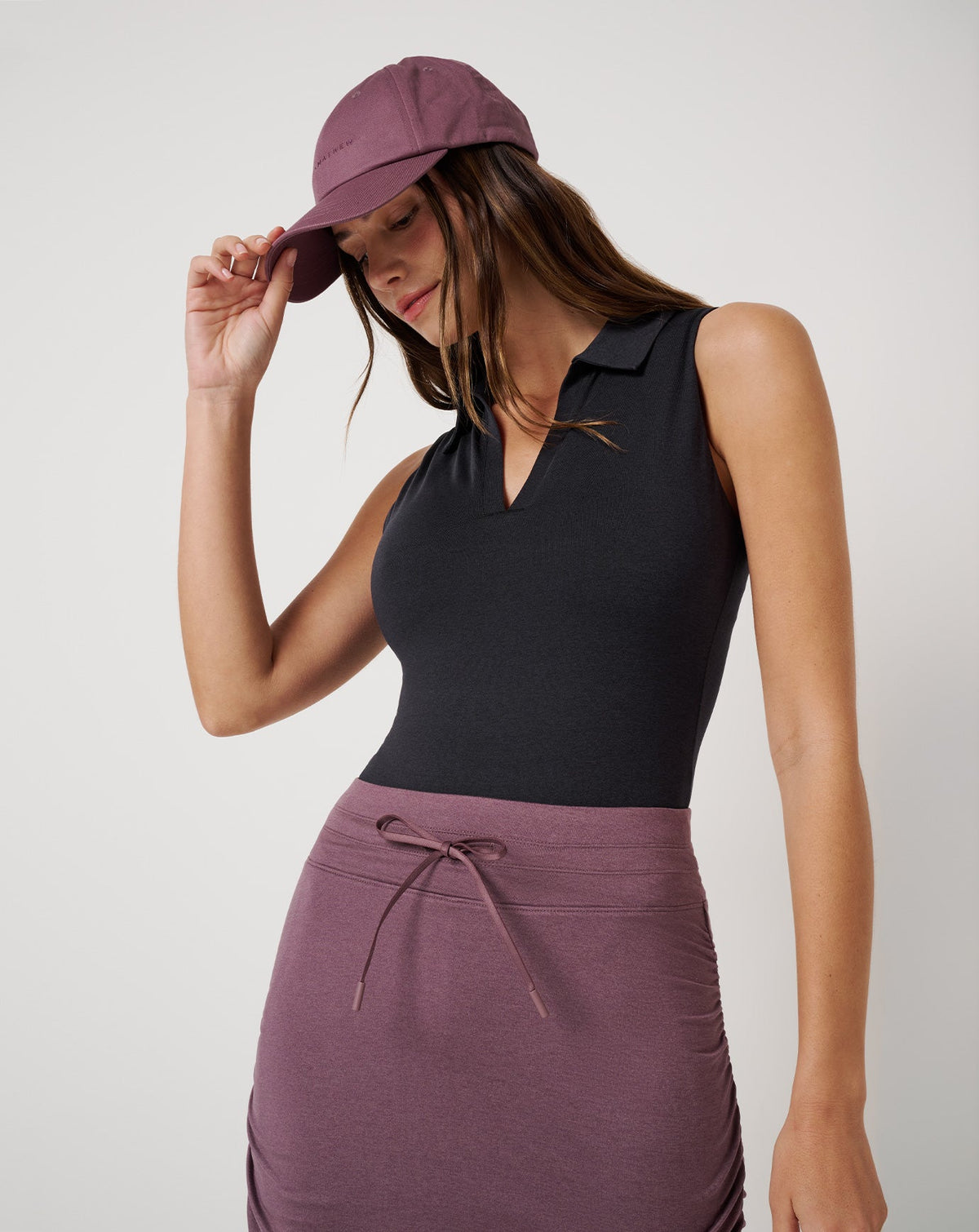 TravisMathew | Skyline Polo Bodysuit - Heather Black