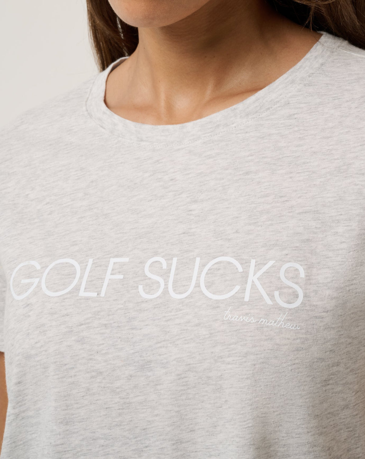 TravisMathew | Ten For Ten Graphic Tee - Heather Light Grey