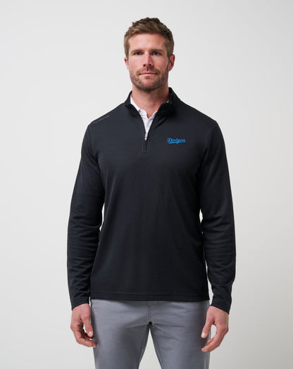 TravisMathew | Los Angeles Dodgers Time To Tailgate Quarter Zip - Black