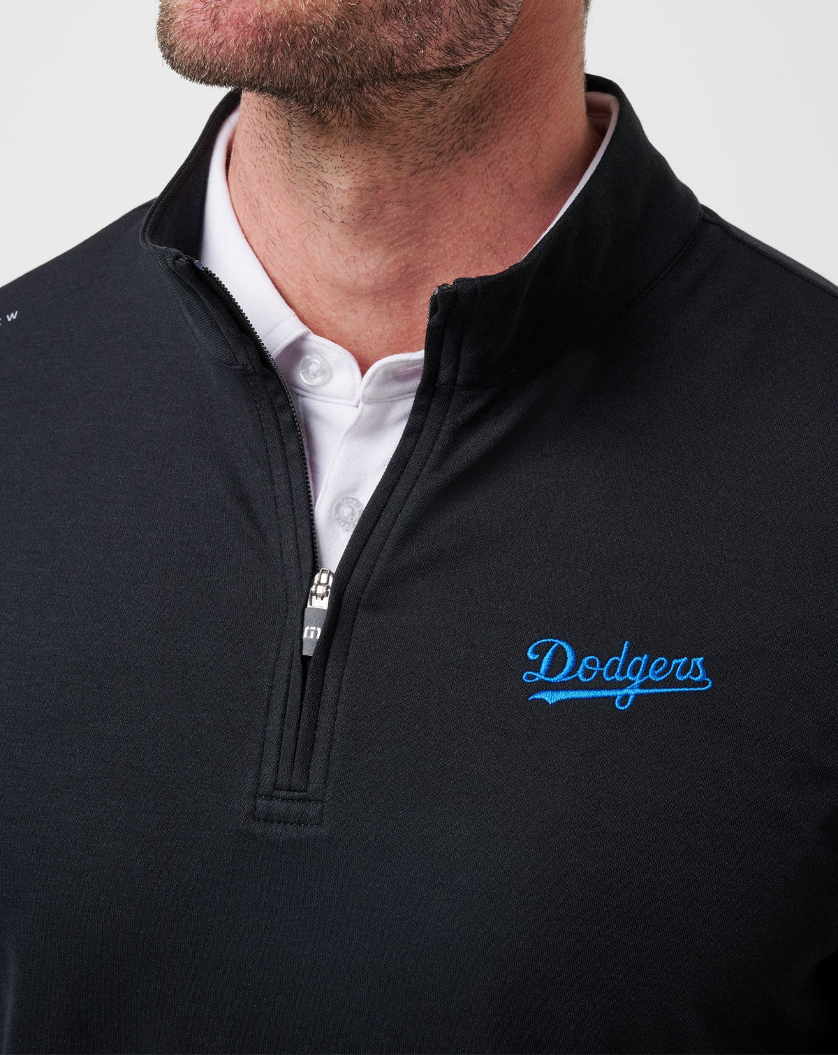 TravisMathew | Los Angeles Dodgers Time To Tailgate Quarter Zip - Black
