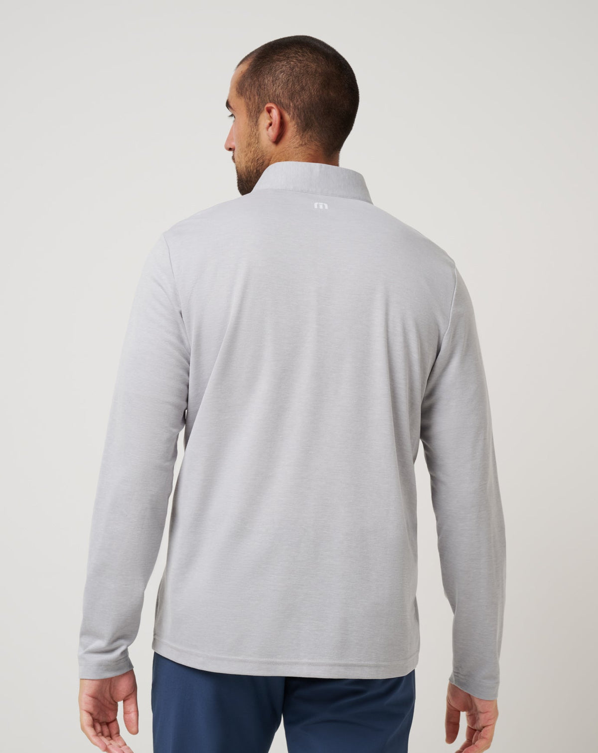 TravisMathew | Los Angeles Dodgers Time To Tailgate Quarter Zip - Heather Grey