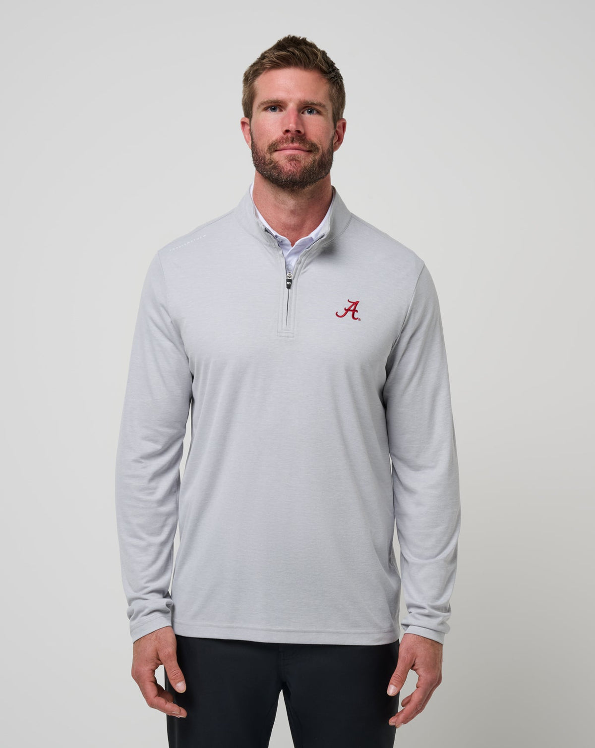 TravisMathew | Alabama Time To Tailgate Quarter Zip - Heather Grey