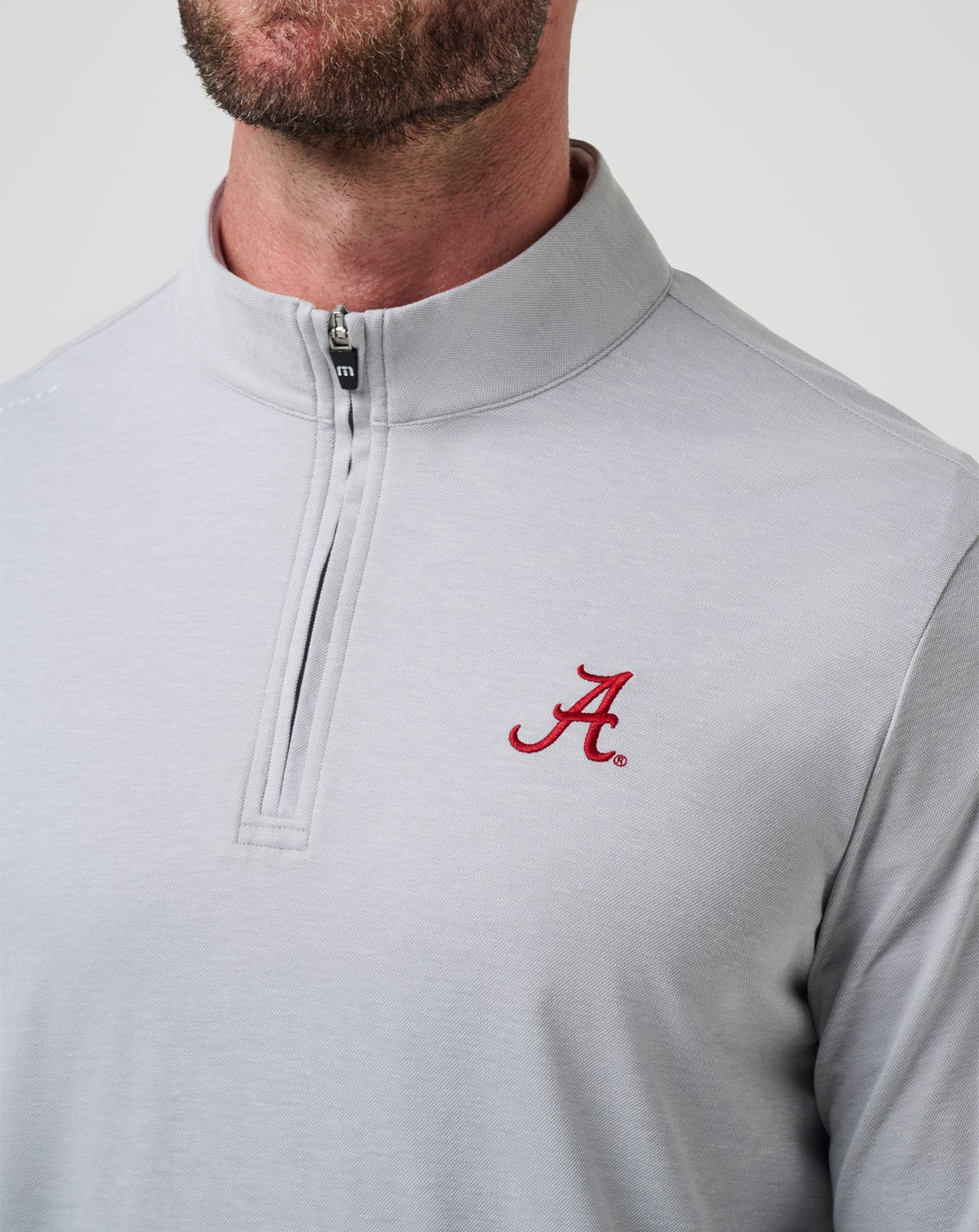 TravisMathew | Alabama Time To Tailgate Quarter Zip - Heather Grey