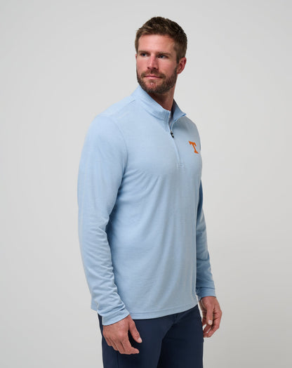 TravisMathew | Tennessee Time To Tailgate Quarter Zip - Heather Blue