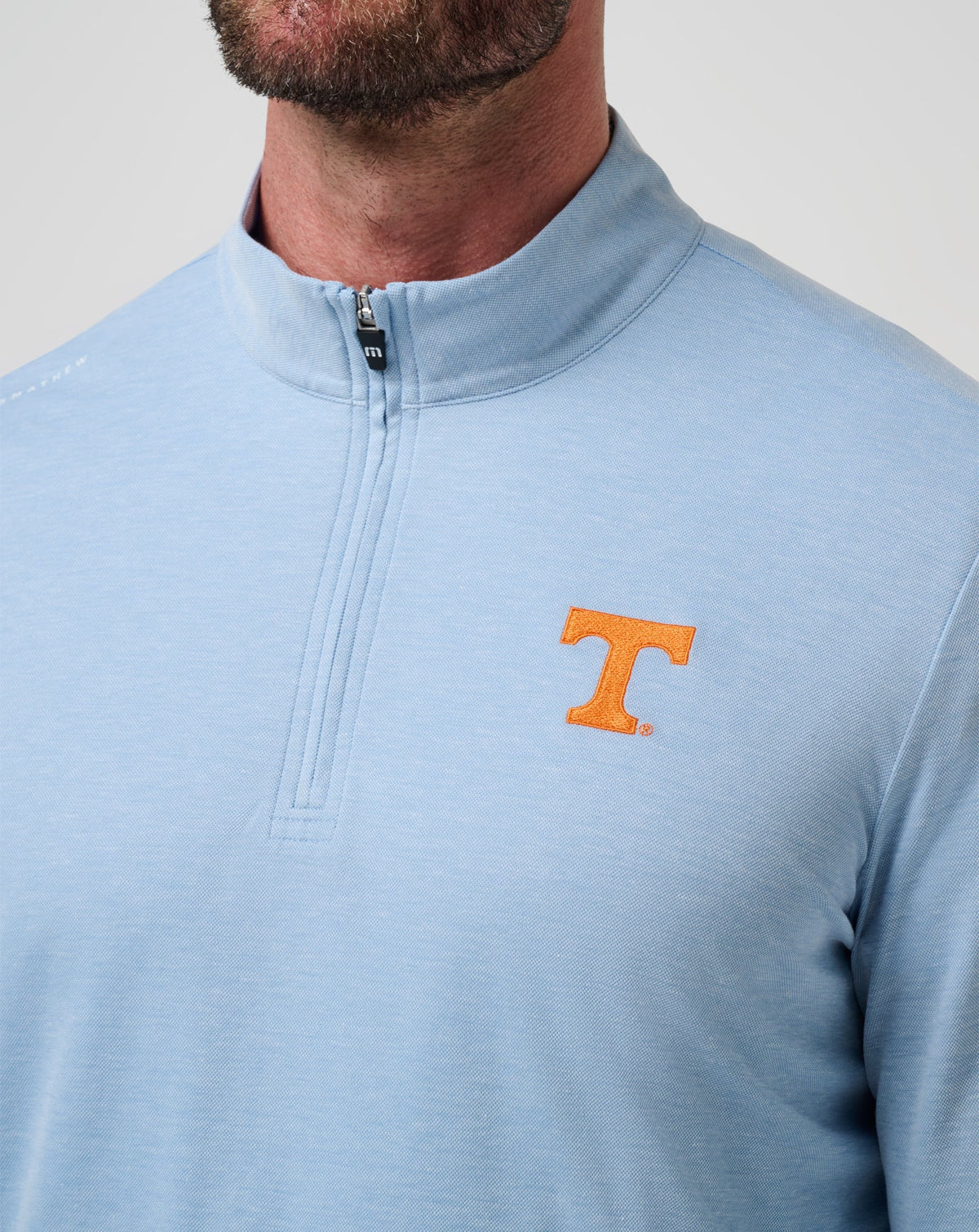 TravisMathew | Tennessee Time To Tailgate Quarter Zip - Heather Blue