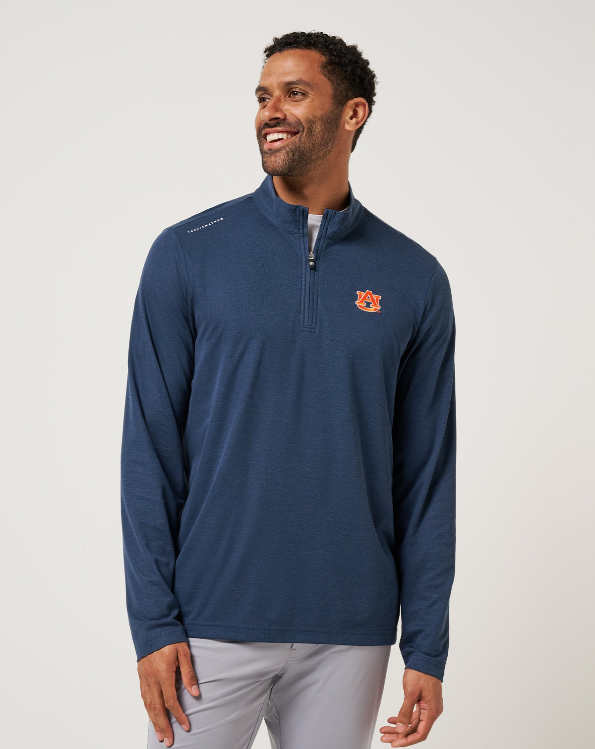 TravisMathew | Auburn Time To Tailgate Quarter Zip - Navy