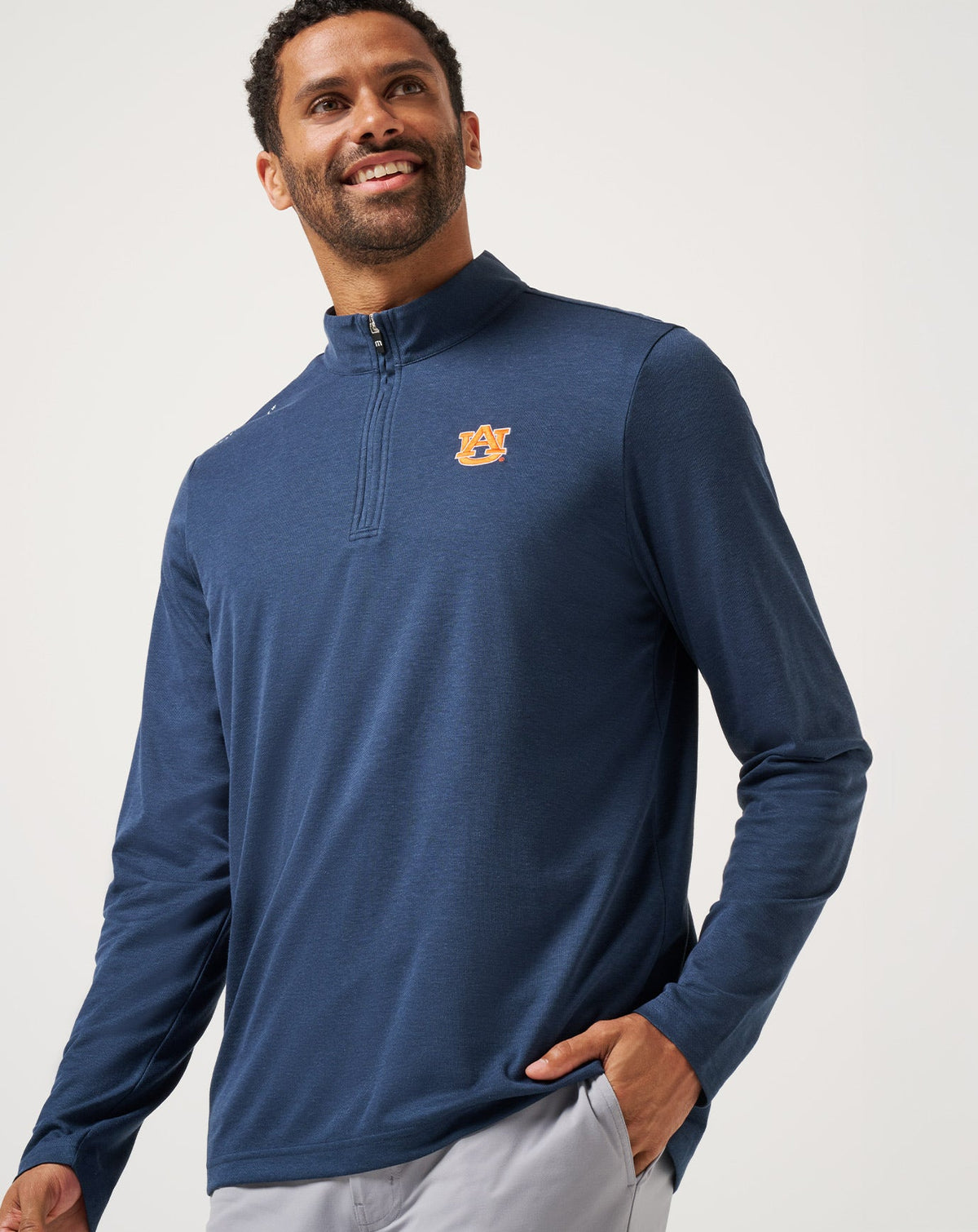 TravisMathew | Auburn Time To Tailgate Quarter Zip - Navy