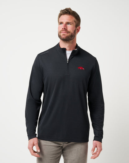 TravisMathew | Arkansas Time To Tailgate Quarter Zip - Black