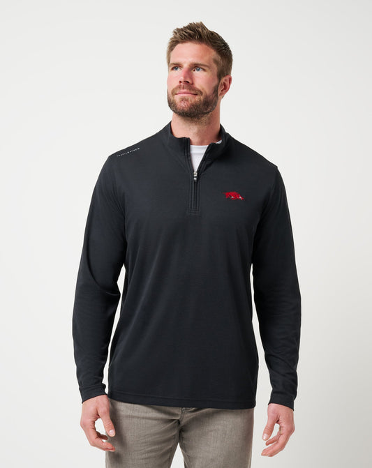TravisMathew | Arkansas Time To Tailgate Quarter Zip - Black