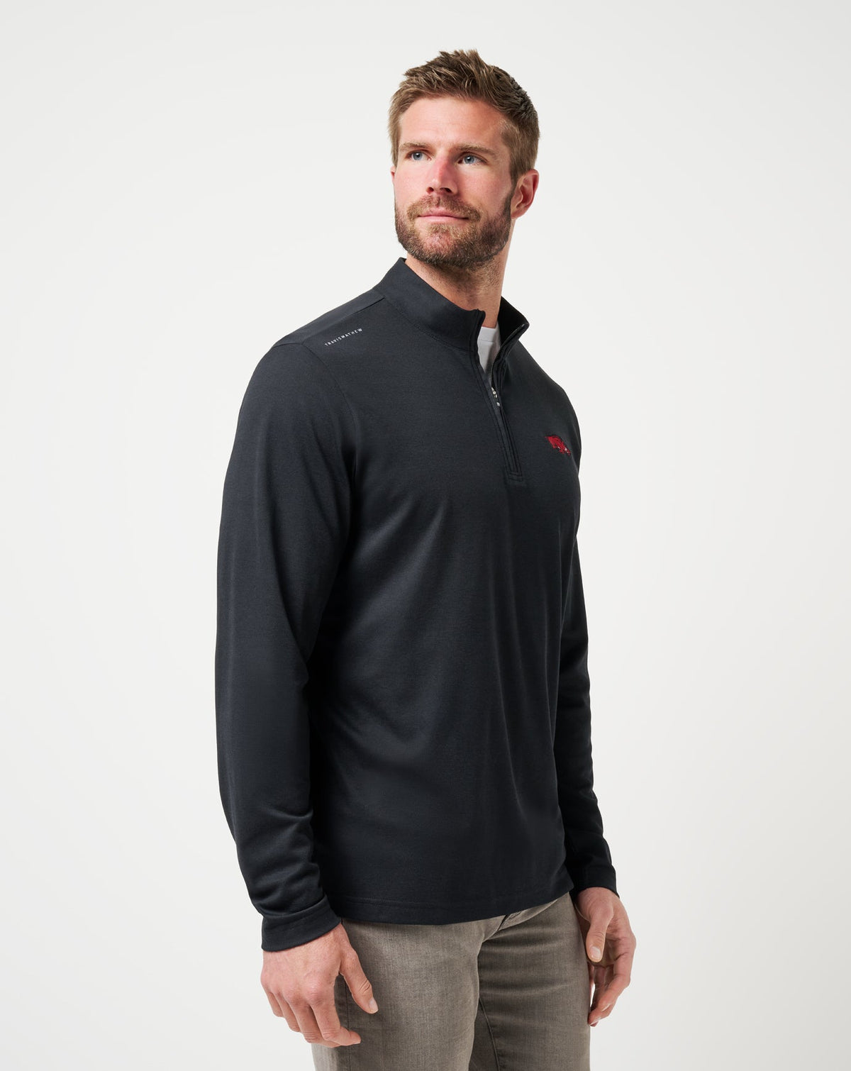 TravisMathew | Arkansas Time To Tailgate Quarter Zip - Black