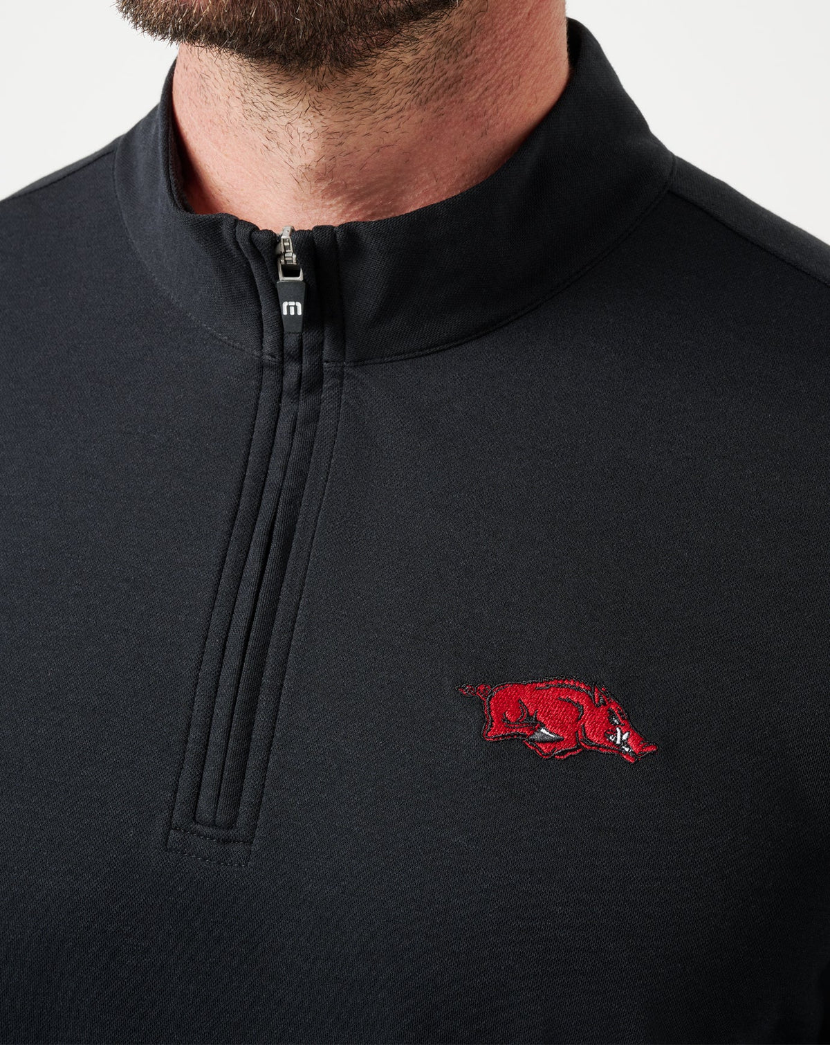 TravisMathew | Arkansas Time To Tailgate Quarter Zip - Black
