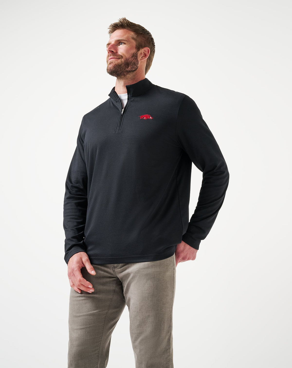 TravisMathew | Arkansas Time To Tailgate Quarter Zip - Black