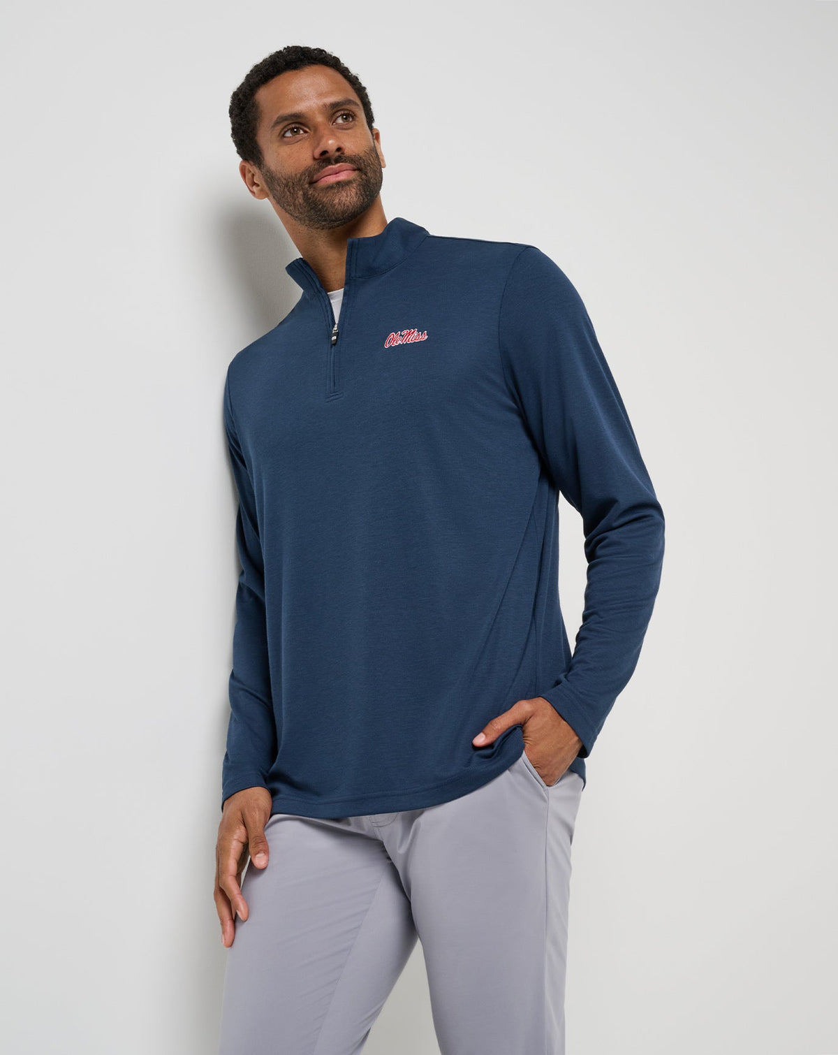 TravisMathew | Mississippi Time To Tailgate Quarter Zip - Navy