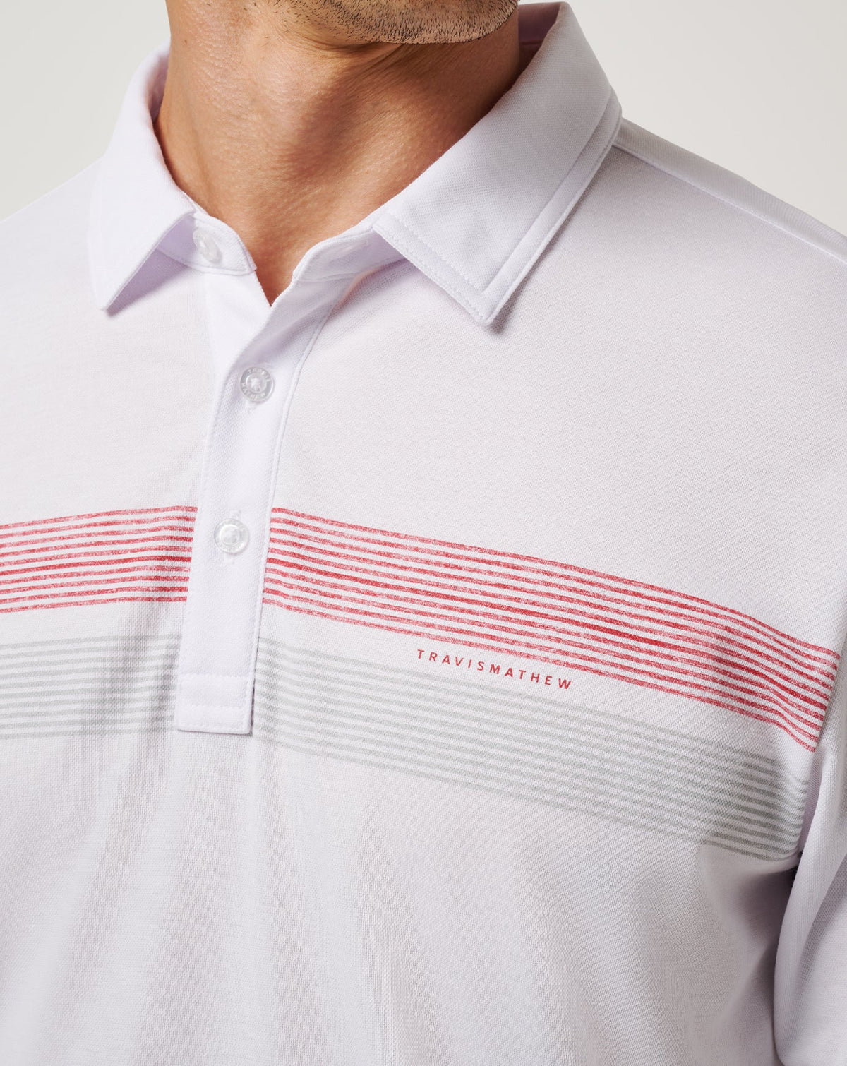 TravisMathew | Alabama Top Recruit Polo - White/Crimson