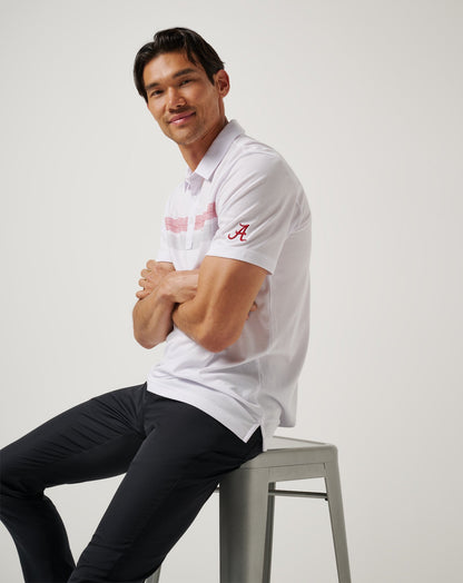 TravisMathew | Alabama Top Recruit Polo - White/Crimson