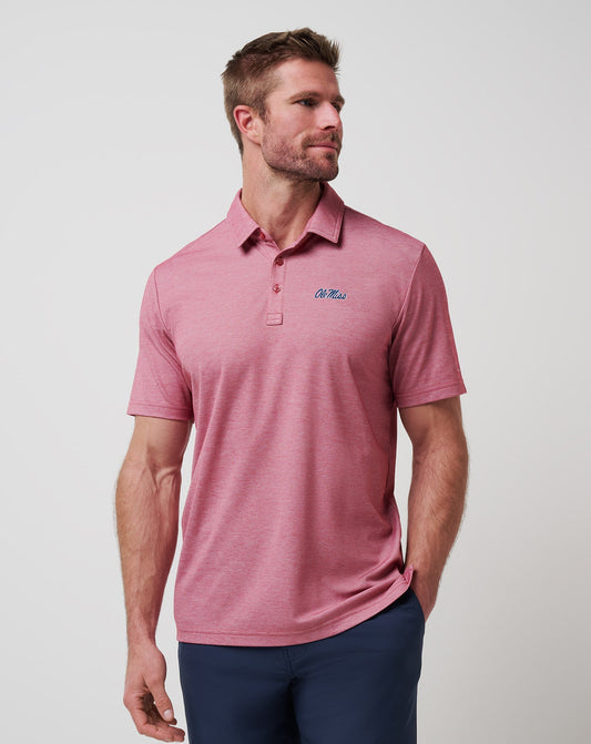 TravisMathew | Mississippi School Pride Polo - Heather Red