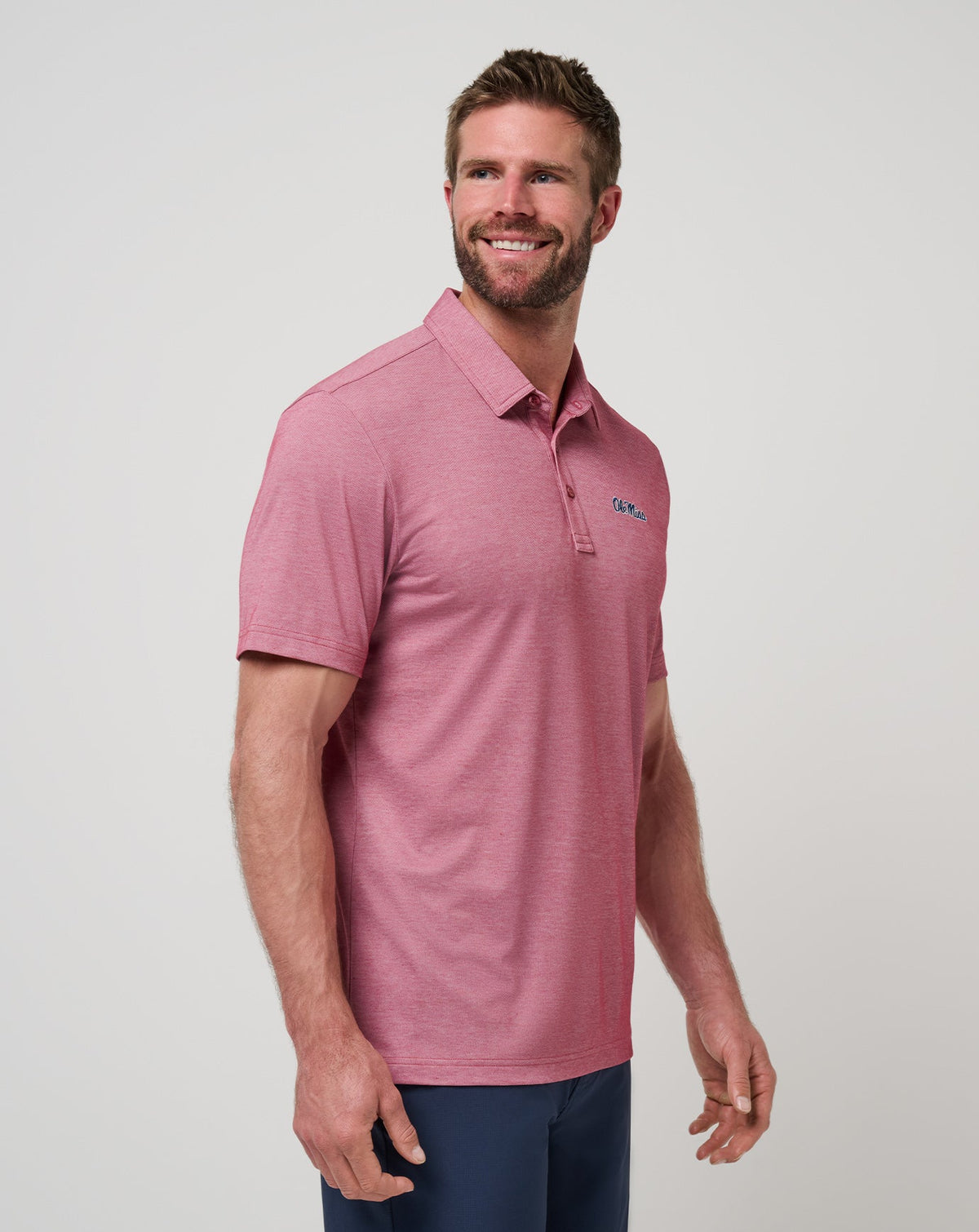 TravisMathew | Mississippi School Pride Polo - Heather Red