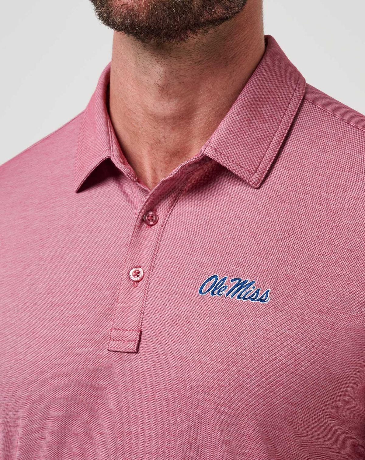 TravisMathew | Mississippi School Pride Polo - Heather Red