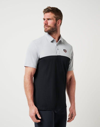 TravisMathew | FSU Drop Back Polo - Heather Grey/Black