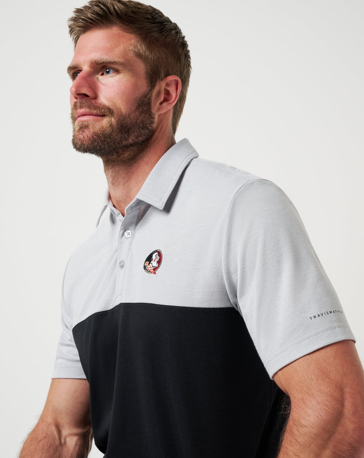 TravisMathew | FSU Drop Back Polo - Heather Grey/Black