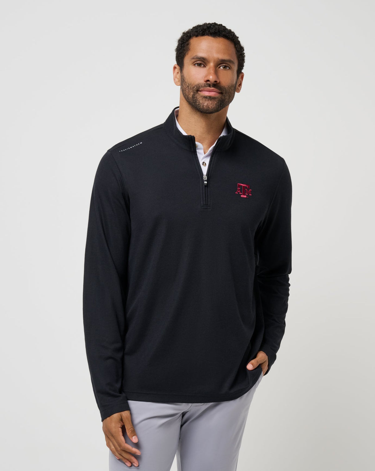 TravisMathew | Texas A&M Time To Tailgate Quarter Zip - Black