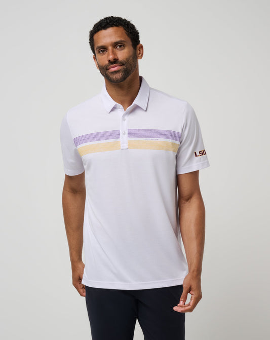 TravisMathew | LSU Top Recruit Polo - White/Purple