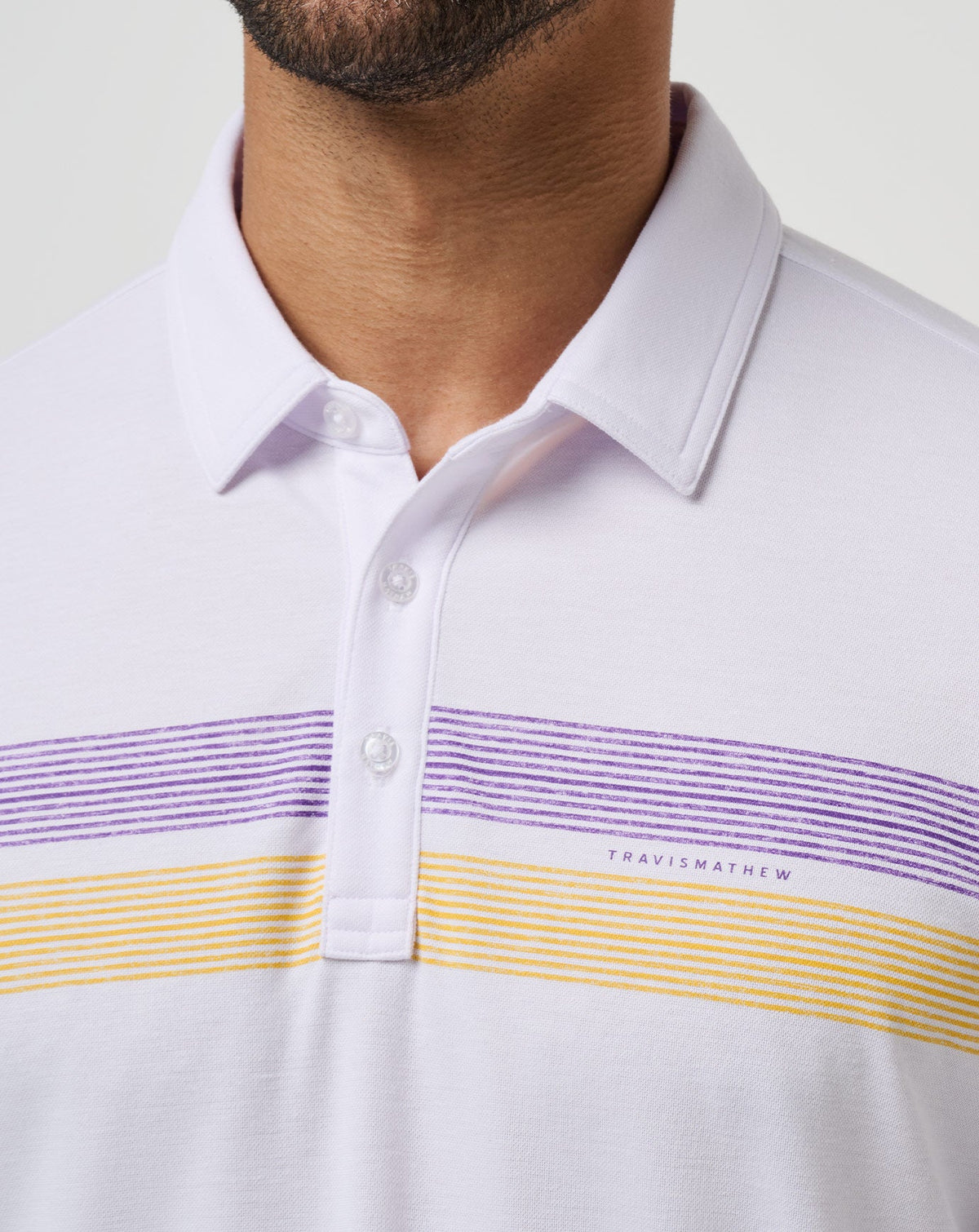TravisMathew | LSU Top Recruit Polo - White/Purple