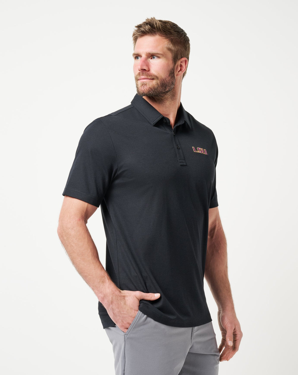 TravisMathew | LSU School Pride Polo - Black