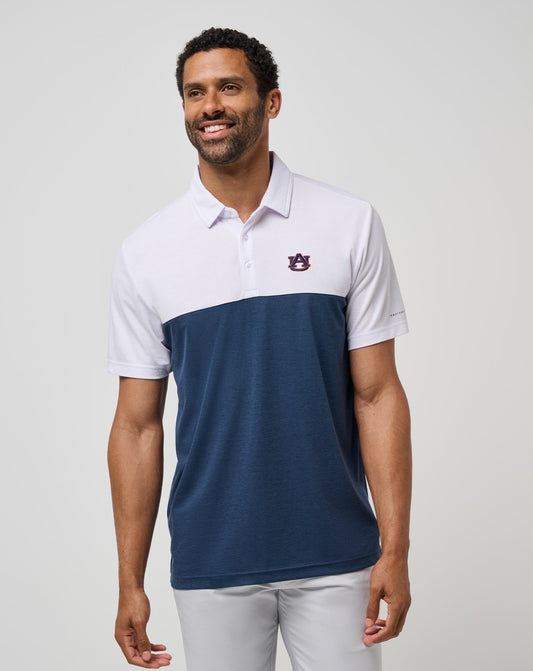 TravisMathew | Auburn Drop Back Polo - White/Navy