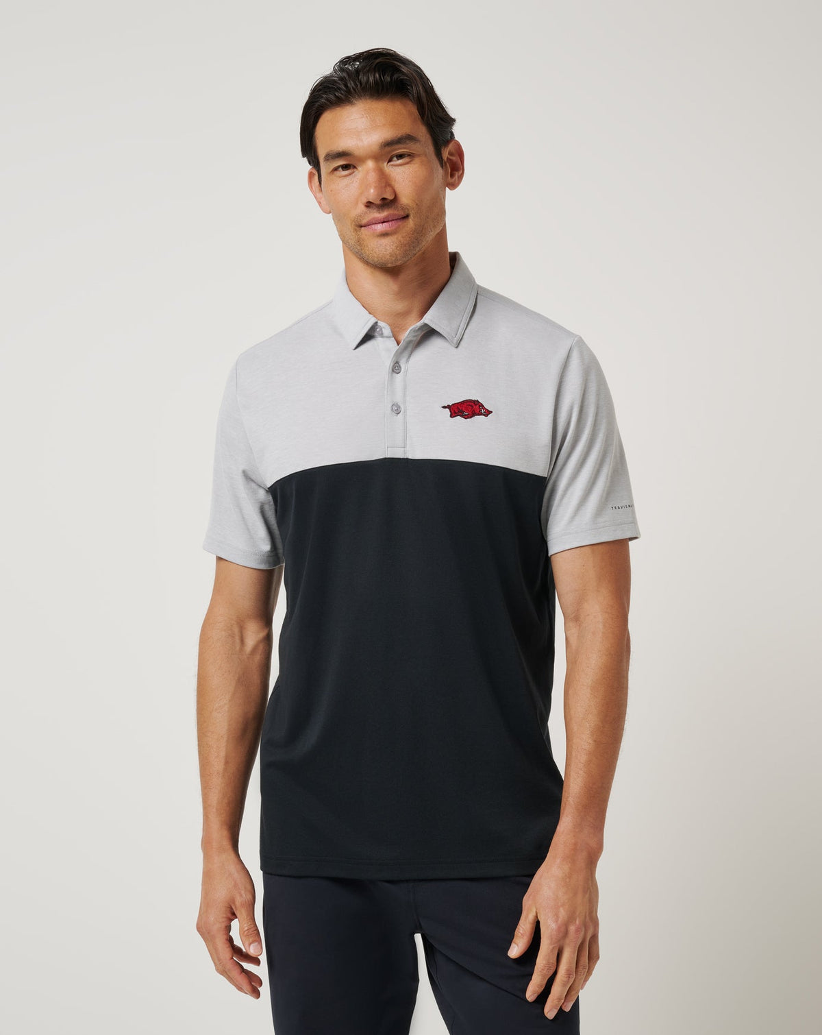 TravisMathew | Arkansas Drop Back Polo - Heather Grey/Black