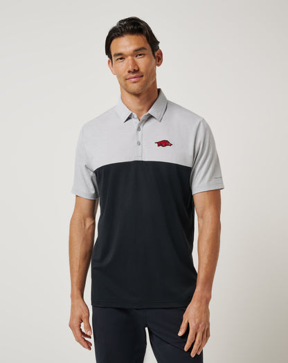 TravisMathew | Arkansas Drop Back Polo - Heather Grey/Black