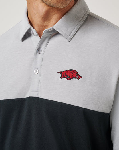 TravisMathew | Arkansas Drop Back Polo - Heather Grey/Black
