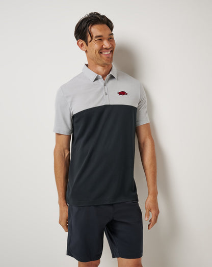 TravisMathew | Arkansas Drop Back Polo - Heather Grey/Black