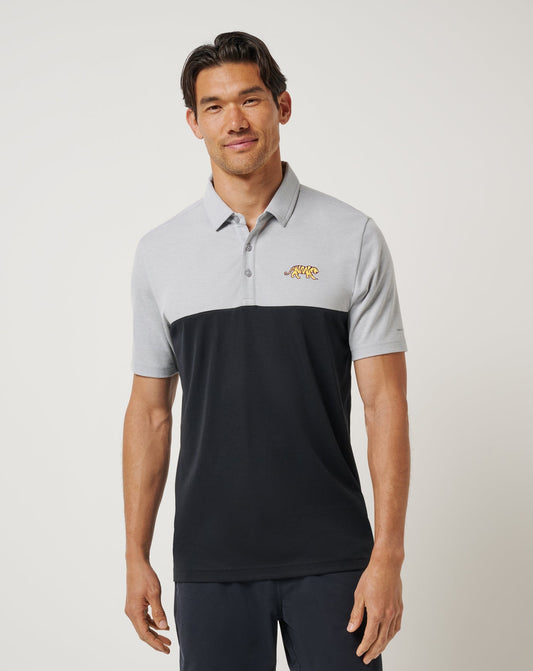 TravisMathew | LSU Drop Back Polo - Heather Grey/Black