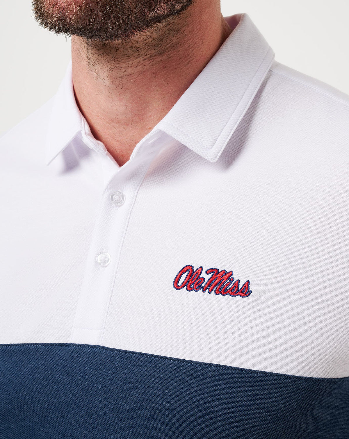 TravisMathew | Mississippi Drop Back Polo - White/Navy