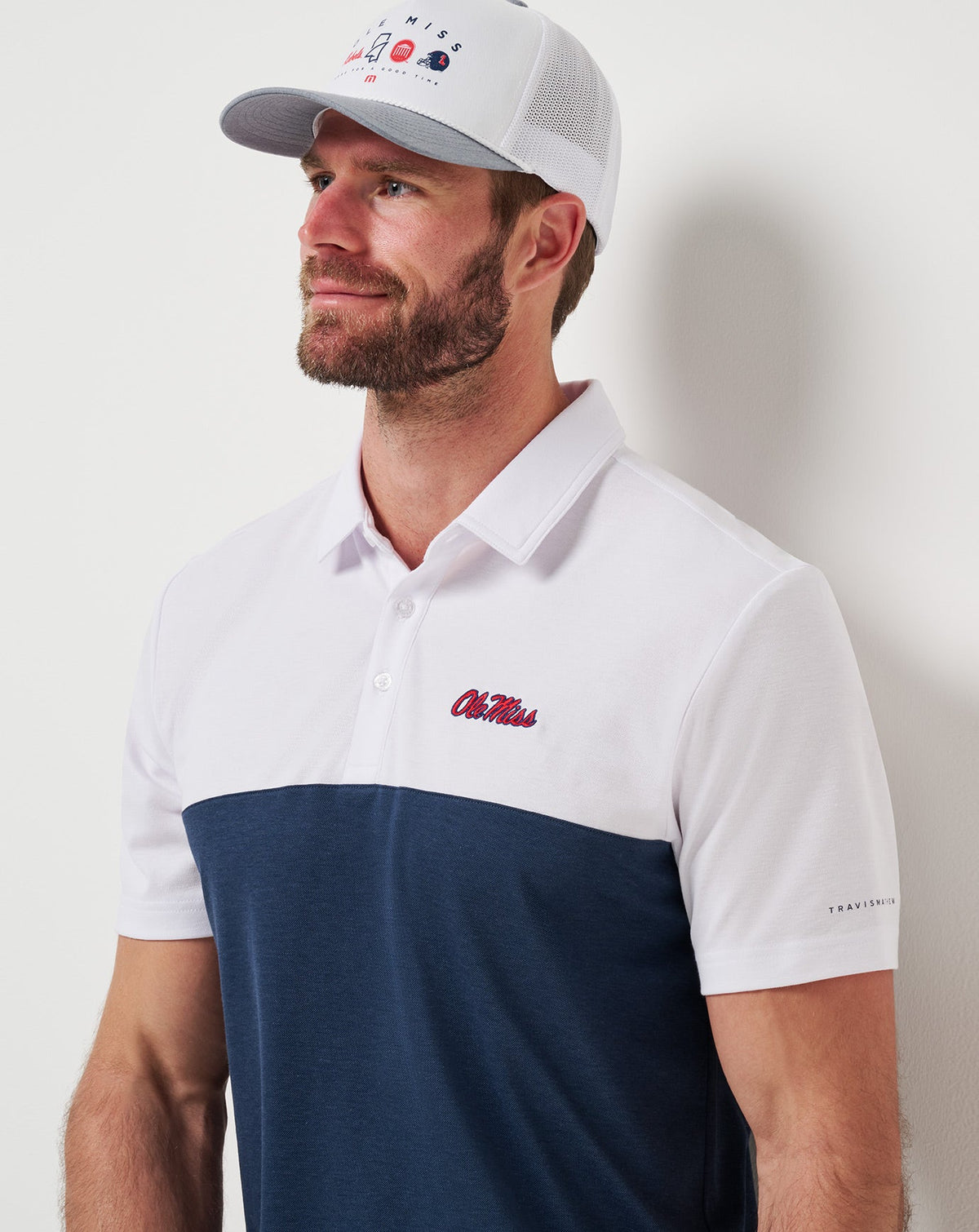 TravisMathew | Mississippi Drop Back Polo - White/Navy