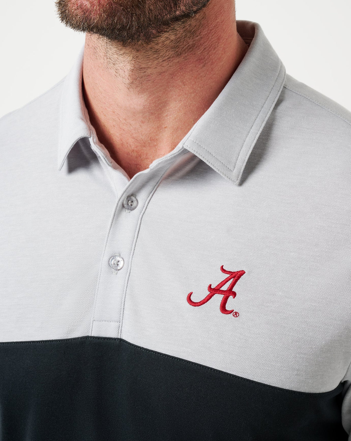 TravisMathew | Alabama Drop Back Polo - Heather Grey/Black