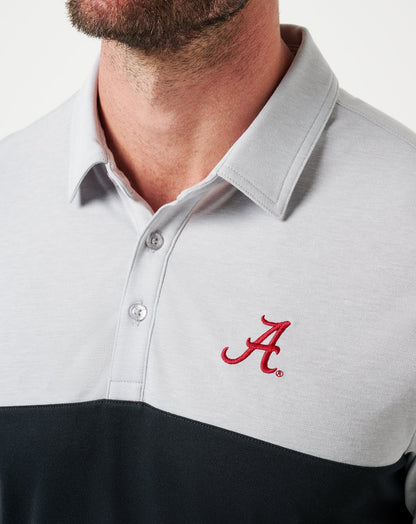 TravisMathew | Alabama Drop Back Polo - Heather Grey/Black