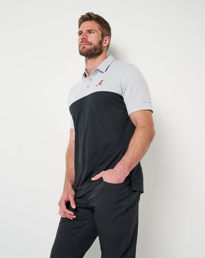 TravisMathew | Alabama Drop Back Polo - Heather Grey/Black