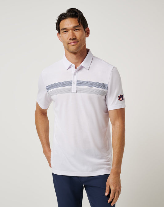 TravisMathew | Auburn Top Recruit Polo - White/Navy