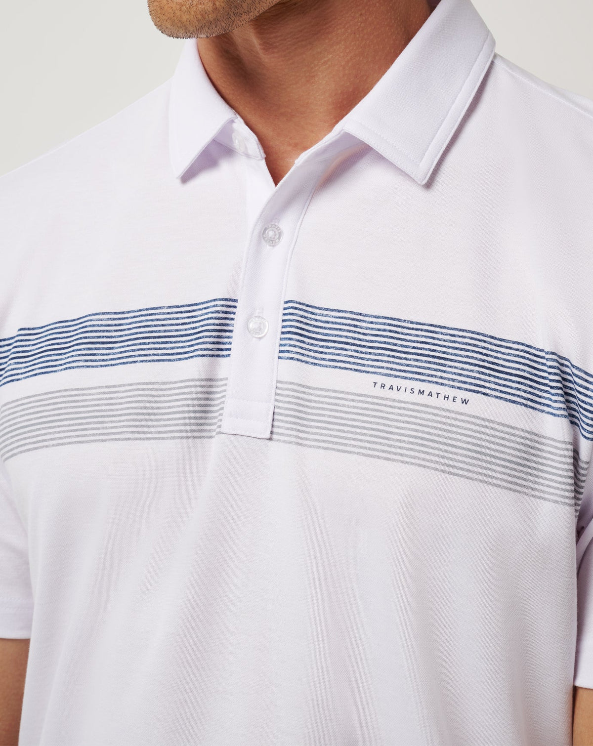 TravisMathew | Auburn Top Recruit Polo - White/Navy