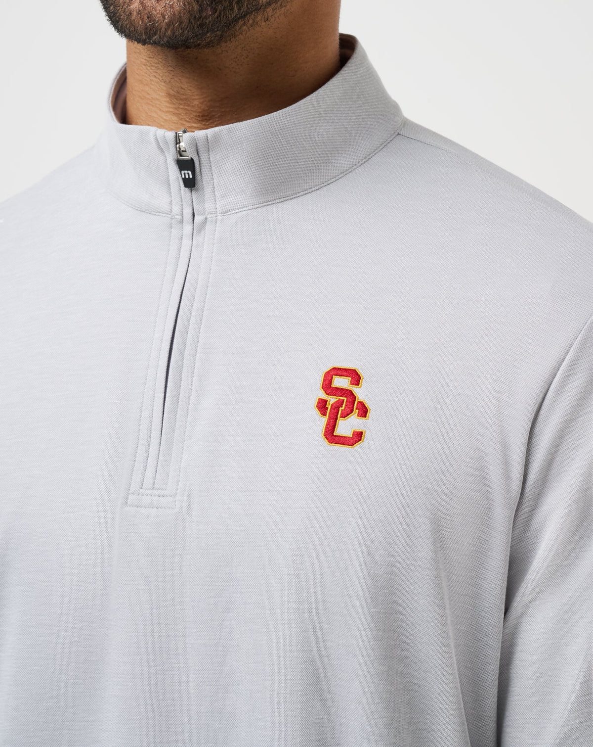 TravisMathew | USC Time To Tailgate Quarter Zip - Heather Grey