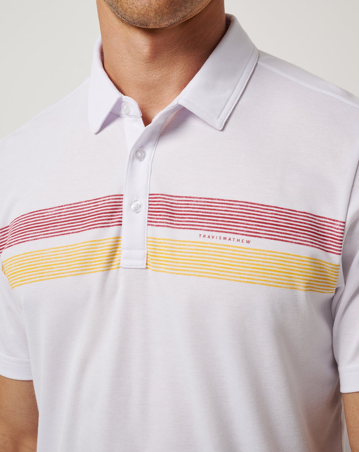 TravisMathew | USC Top Recruit Polo - White/Cardinal